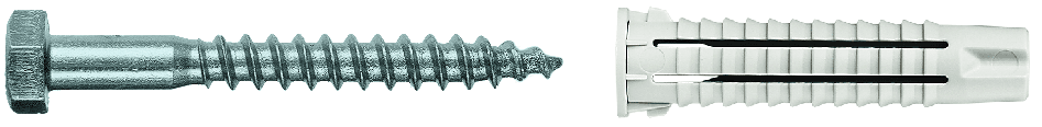 <b>HDU-SS</b> Дюбель универсальный с шурупом  с шестигранной головкой
